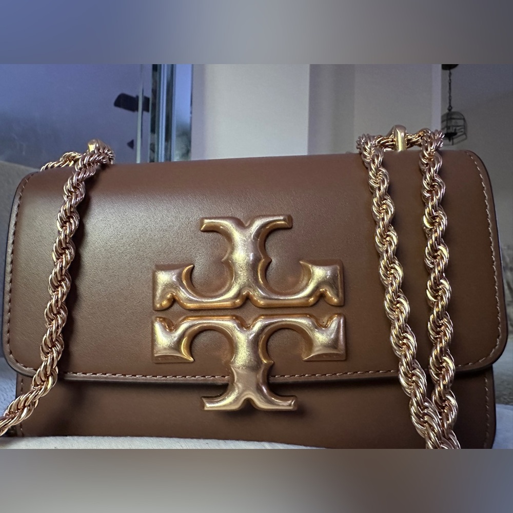 Tory Burch Brown Small Eleanor Leather Shoulder Bag